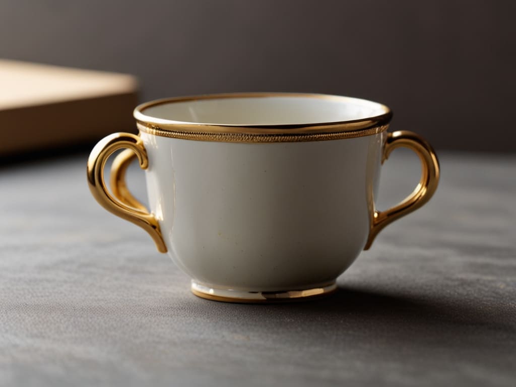 Elegant Gold Rimmed Cup